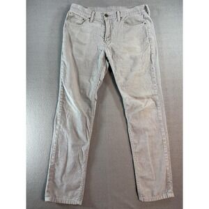 Levi's 511 Jeans Mens 33x32 Gray Corduroy Slim Tapered Stretch Casual Pants